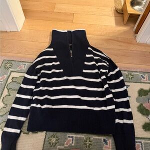 Navy and White Striped Sweater